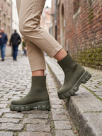 Damen Sock Boots aus Strick auf Dicker Sohle – Ansicht 12