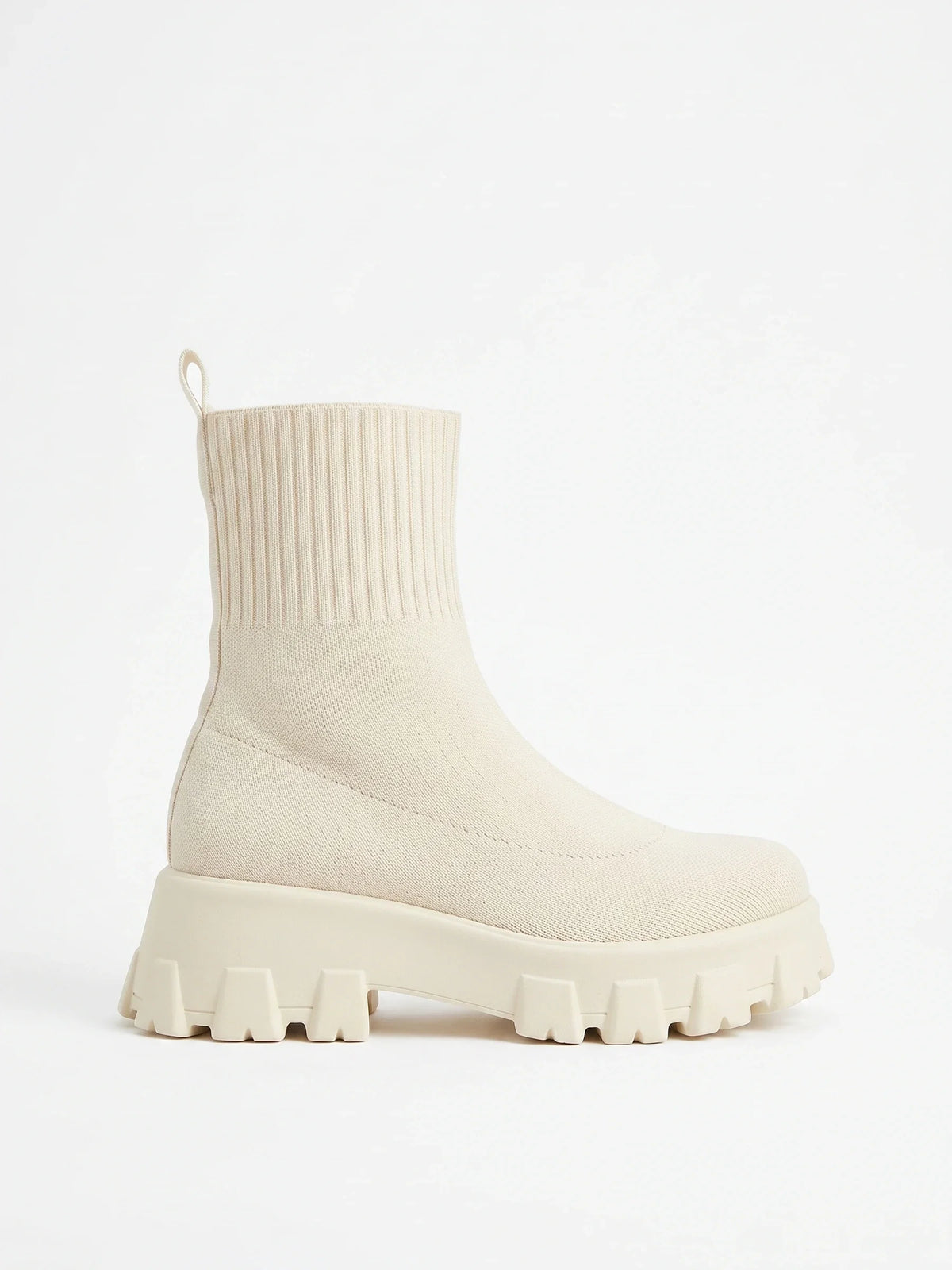 Damen Sock Boots aus Strick auf Dicker Sohle – Ansicht 13
