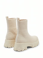 Damen Sock Boots aus Strick auf Dicker Sohle – Ansicht 14