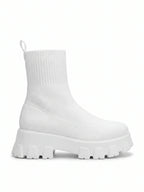 Damen Sock Boots aus Strick auf Dicker Sohle – Ansicht 16