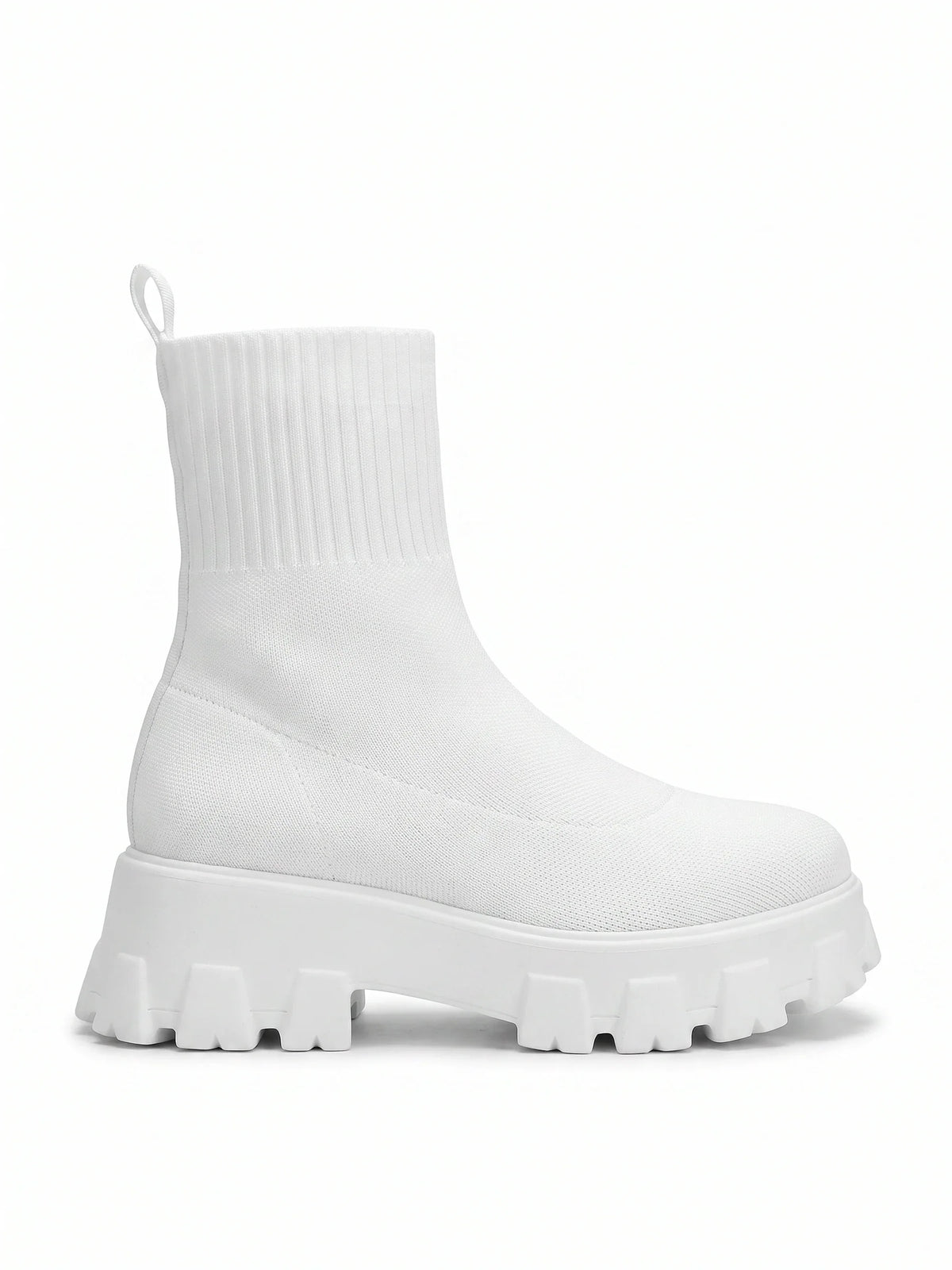 Damen Sock Boots aus Strick auf Dicker Sohle – Ansicht 16