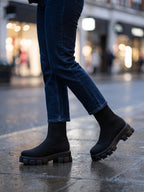 Damen Sock Boots aus Strick auf Dicker Sohle – Ansicht 3