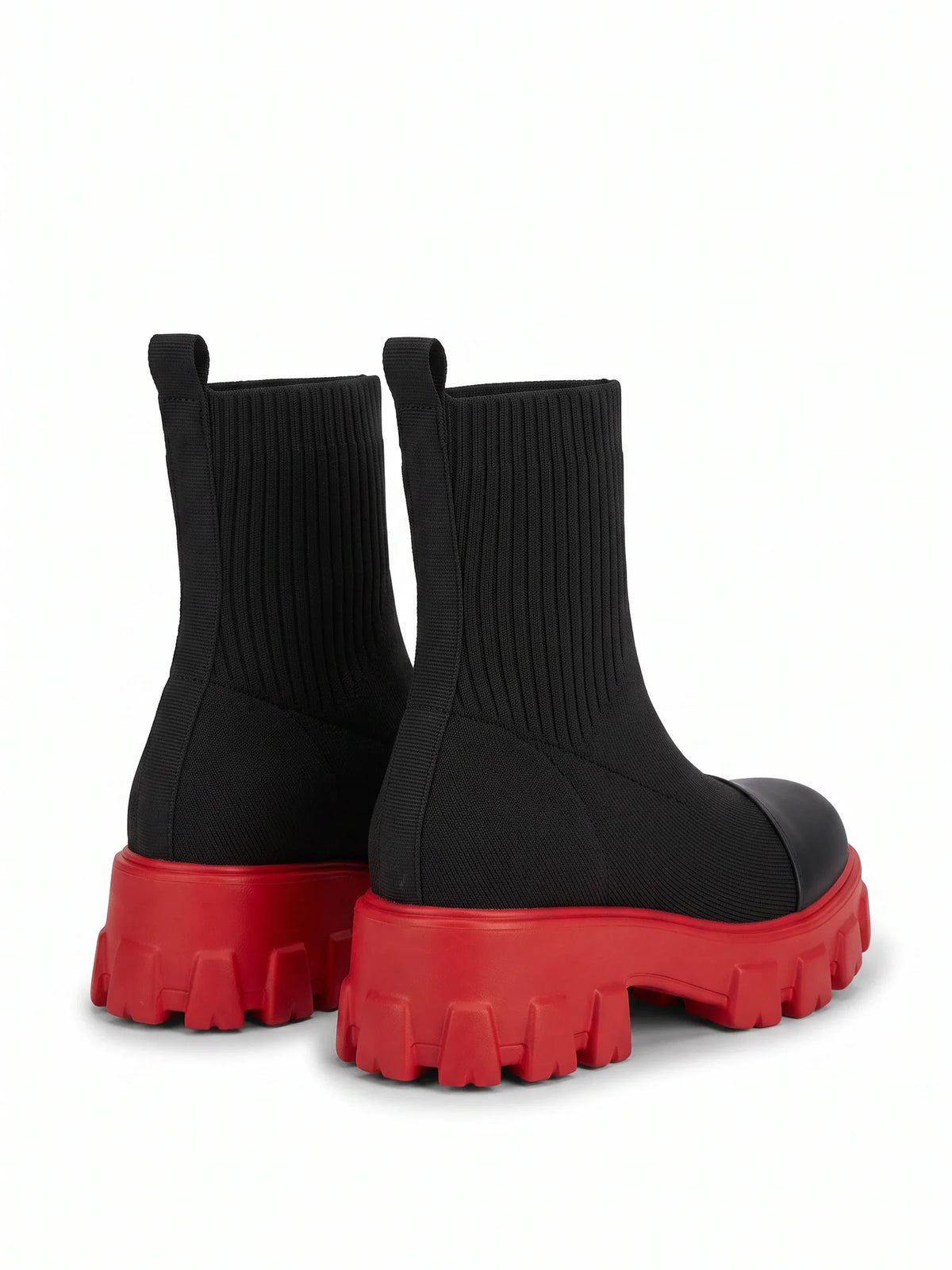 Damen Sock Boots aus Strick auf Dicker Sohle – Ansicht 5