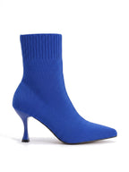 Damen Sock Boots mit Ripp-Bündchen in Kobaltblau, Seitenansicht