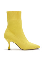 Damen Sock Boots mit Ripp-Bündchen in Gelb, Seitenansicht