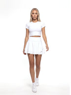 Damen Sportrock mit Integrierten Shorts und Hohem Bund – Ansicht 4
