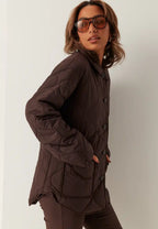 Damen Steppjacke mit Knopfverschluss – Ansicht 4