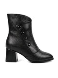 Damen Stiefeletten mit Ziernieten in Schwarz, Seitenansicht