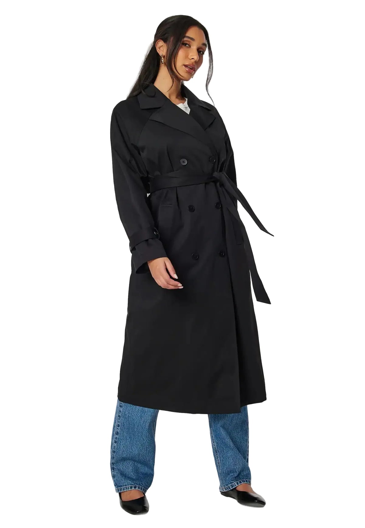 Damen Trenchcoat mit Bindegürtel