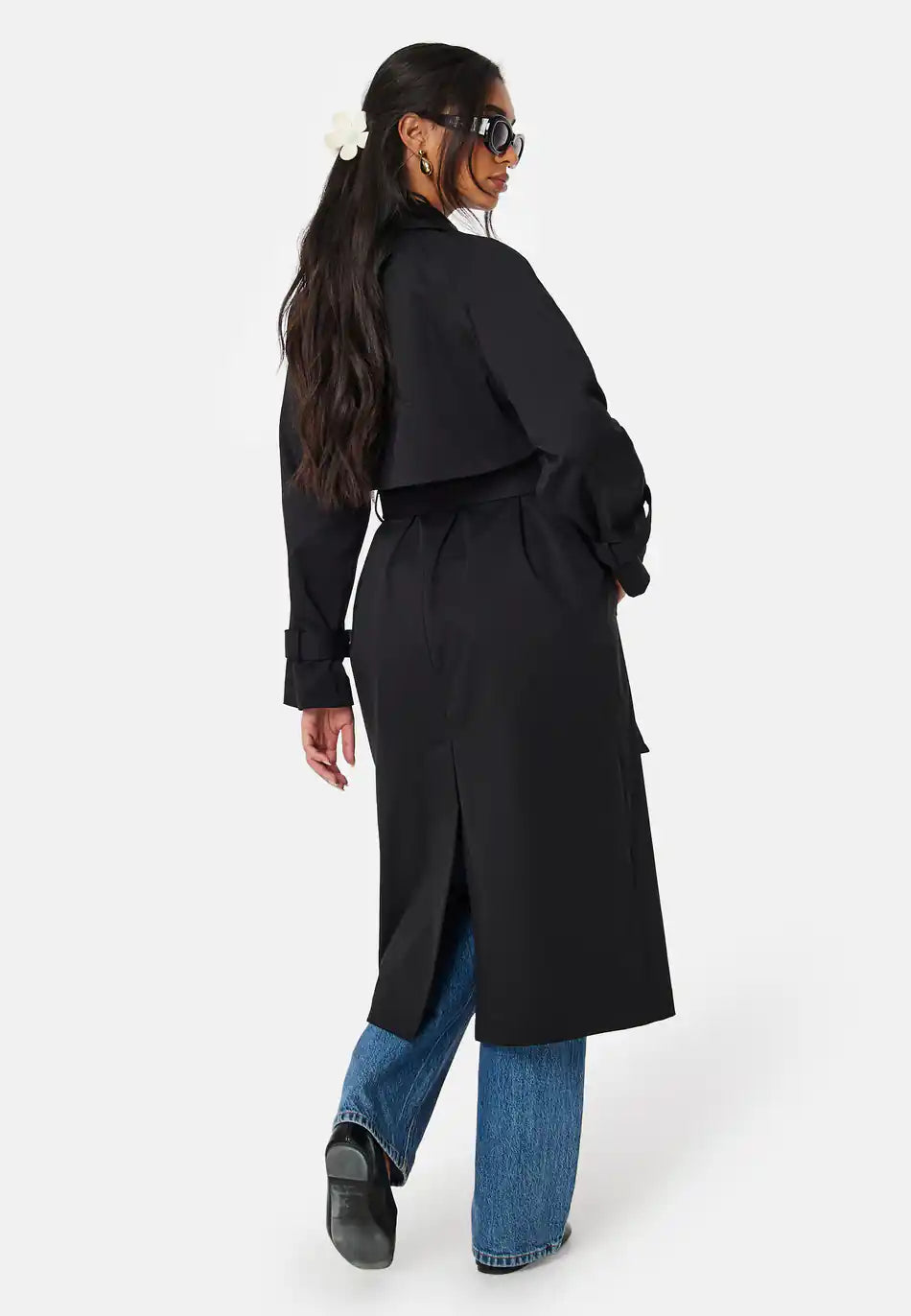 Damen Trenchcoat mit Bindegürtel – Ansicht 2