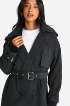 Damen Trenchcoat mit Reverskragen und Taillengürtel Ansicht 3