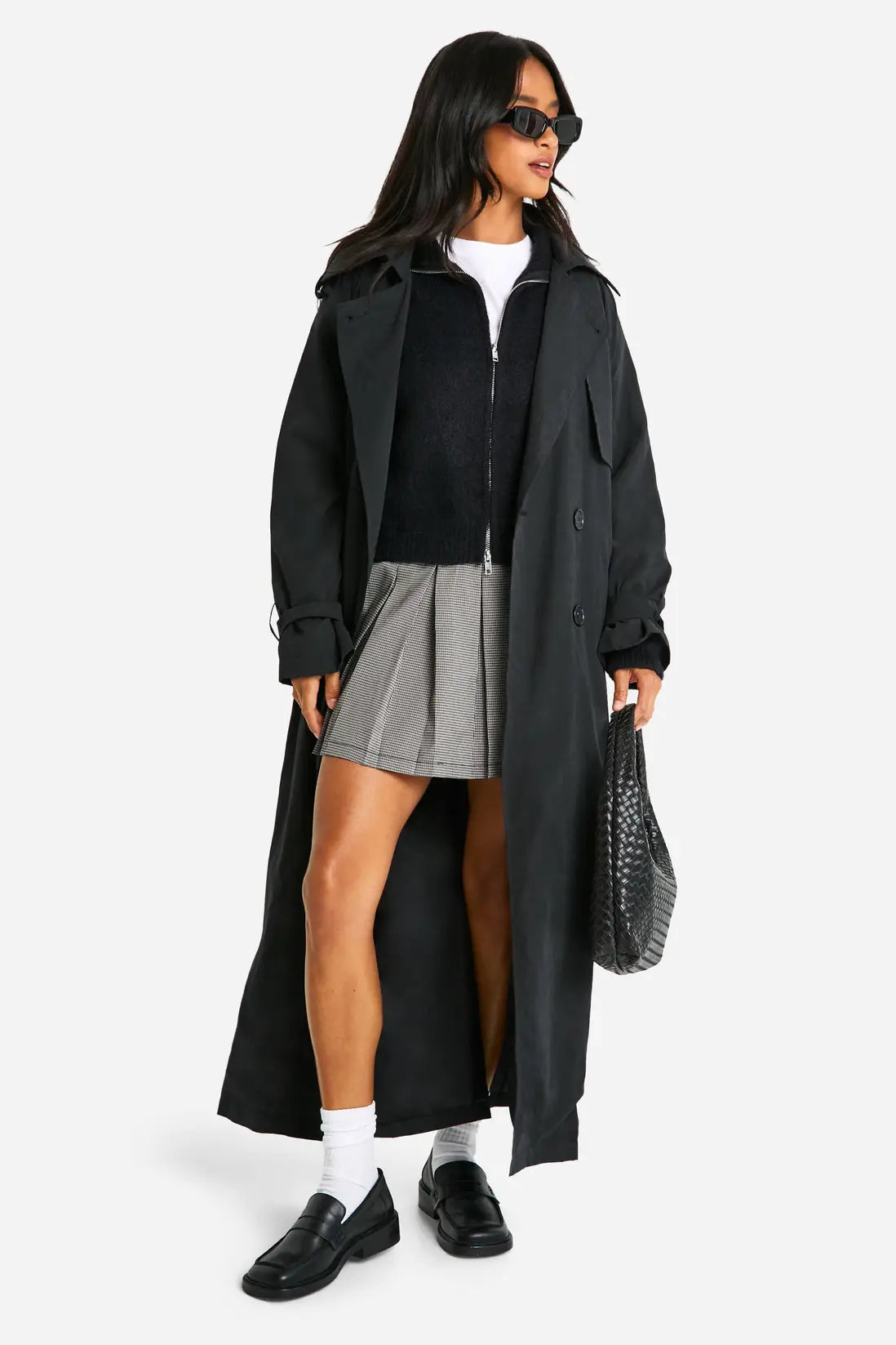 Damen Trenchcoat mit Reverskragen und Taillengürtel Ansicht 4