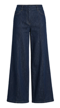 Damen Weithose aus Denim mit Hohem Bund