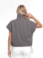 Damen Weste mit Kurzen Ärmeln, Stehkragen und Taschen mit Druckknopfverschluss – Ansicht 2