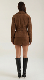 Damen Wickeljacke mit Bindegürtel
