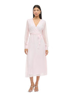 Damen Wickelkleid Midi mit Langen Ärmeln – Ansicht 10