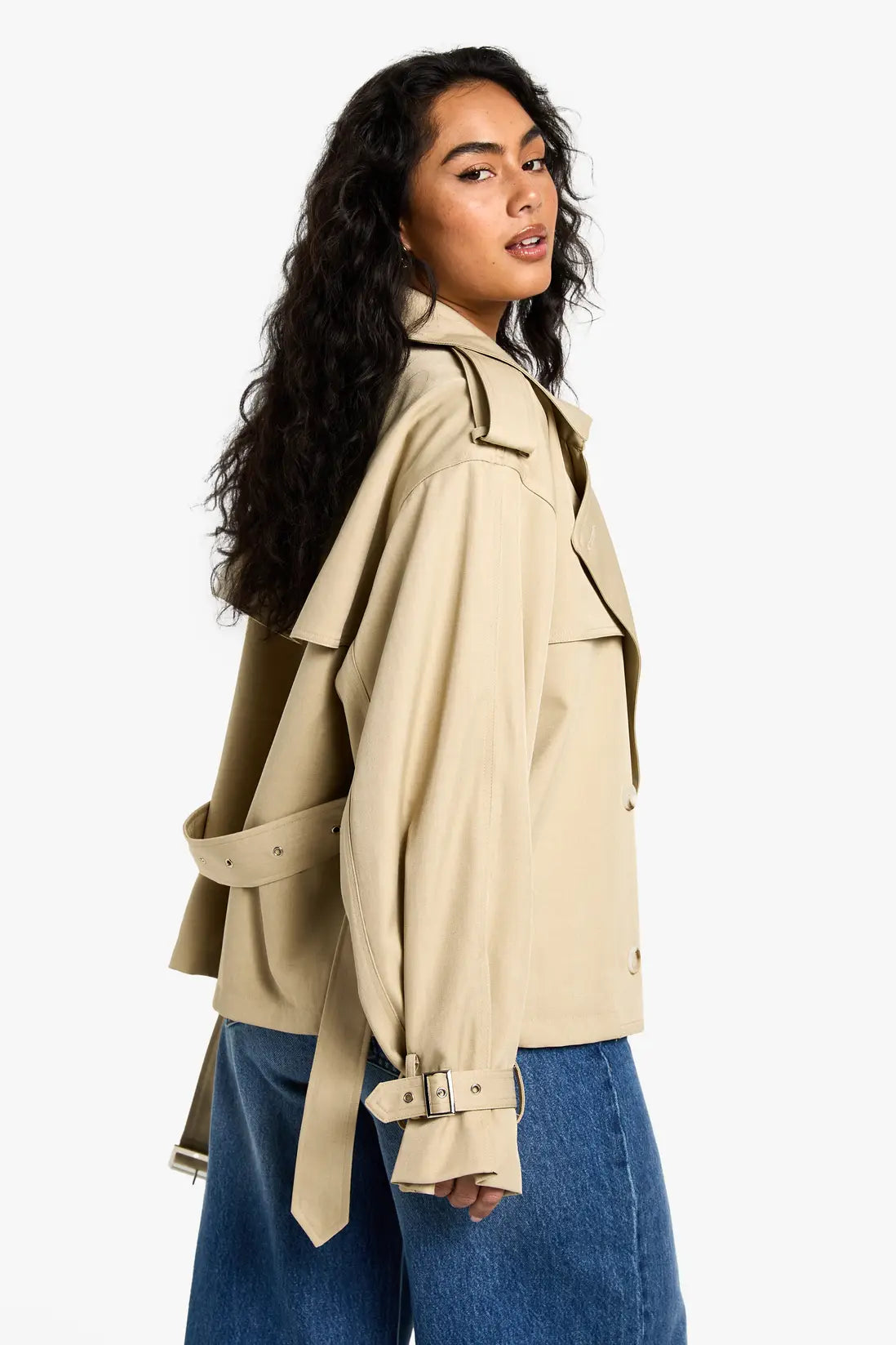 Damen Zweireiher Kurzjacke mit Reverskragen Ansicht 2