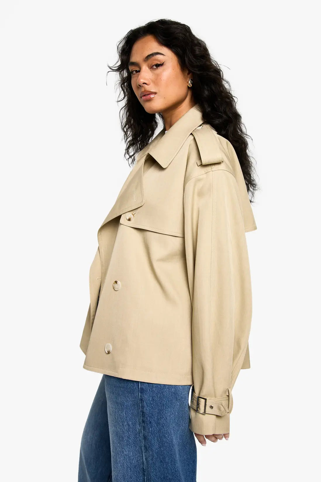 Damen Zweireiher Kurzjacke mit Reverskragen Ansicht 4