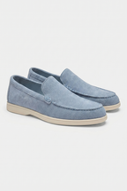 Damen Wildleder Loafer mit Flechtdetail und gepolstertem Kragen