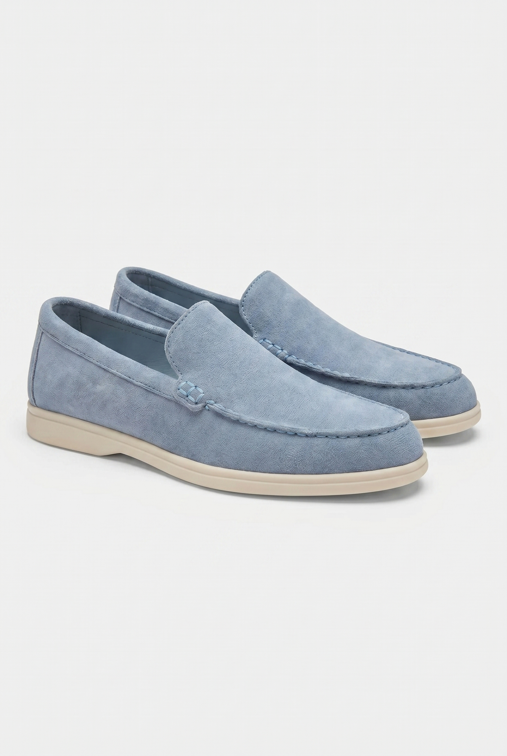 Damen Wildleder Loafer mit Flechtdetail und gepolstertem Kragen