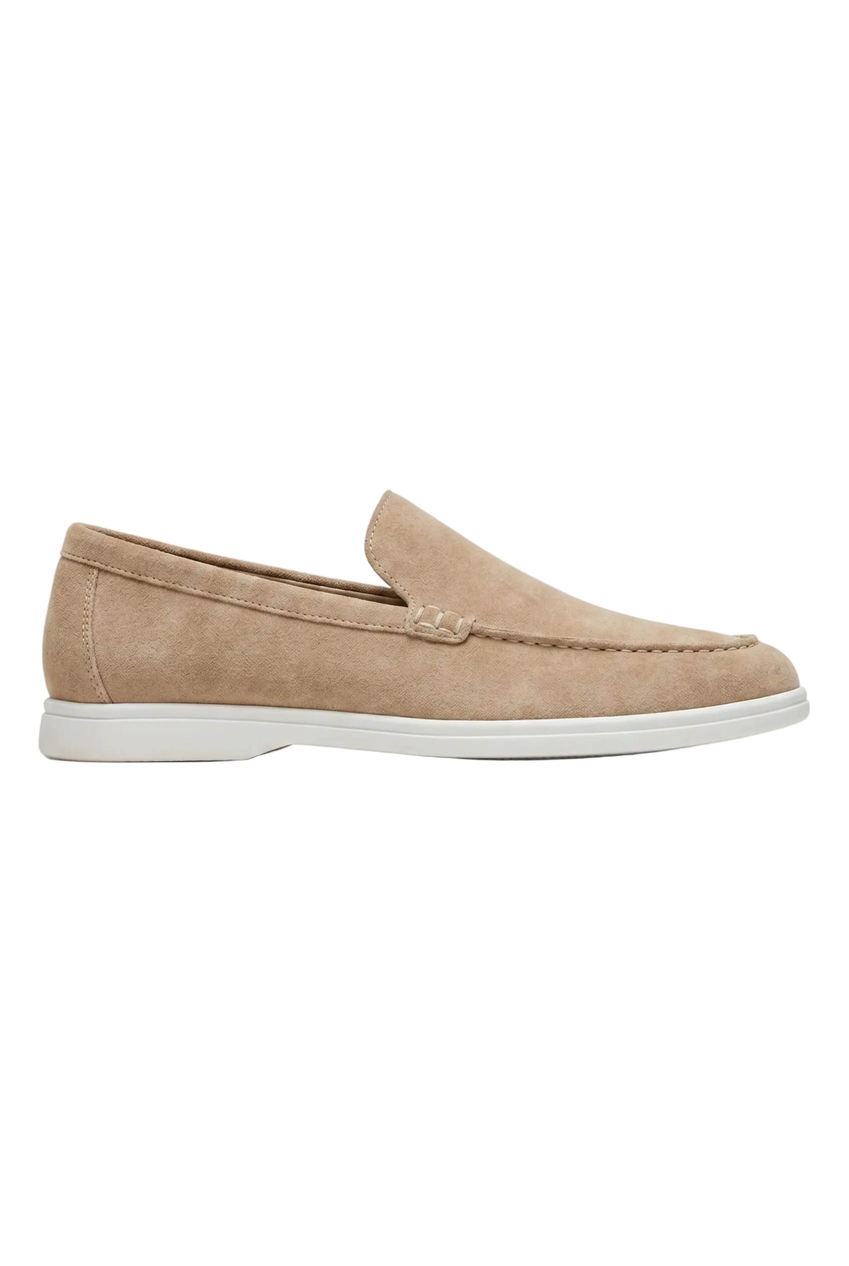 Damen Wildleder Loafer mit Flechtdetail und gepolstertem Kragen