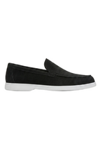 Damen Wildleder Loafer mit Flechtdetail und gepolstertem Kragen