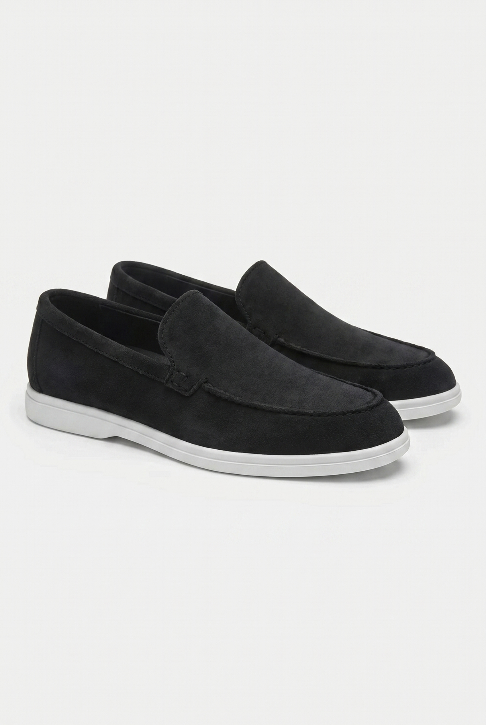 Damen Wildleder Loafer mit Flechtdetail und gepolstertem Kragen