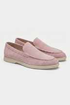 Damen Wildleder Loafer mit Flechtdetail und gepolstertem Kragen