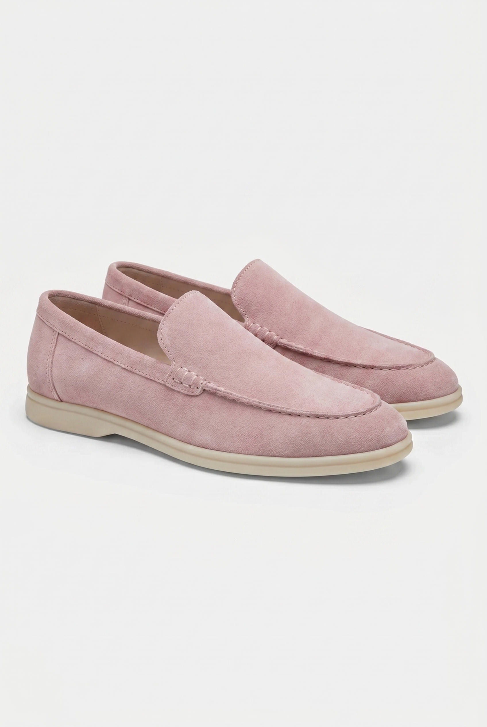 Damen Wildleder Loafer mit Flechtdetail und gepolstertem Kragen