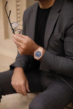 Herren Armbanduhr mit Achteckiger Lünette und Karo-Zifferblatt am Gliederarmband – Ansicht 31