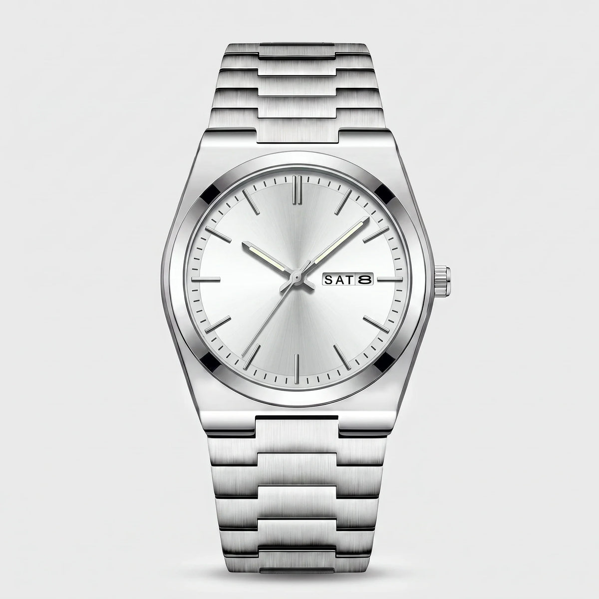 Herren Armbanduhr mit Datums- und Wochentagsanzeige am Gliederarmband – Ansicht 11