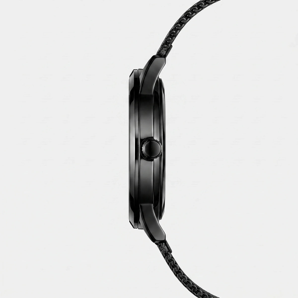 Herren Armbanduhr mit Tag- und Datumsanzeige am Mesh Armband – Ansicht 4