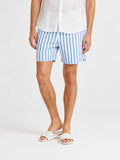 Herren Badeshorts mit breiten Streifen und elastischem Bund