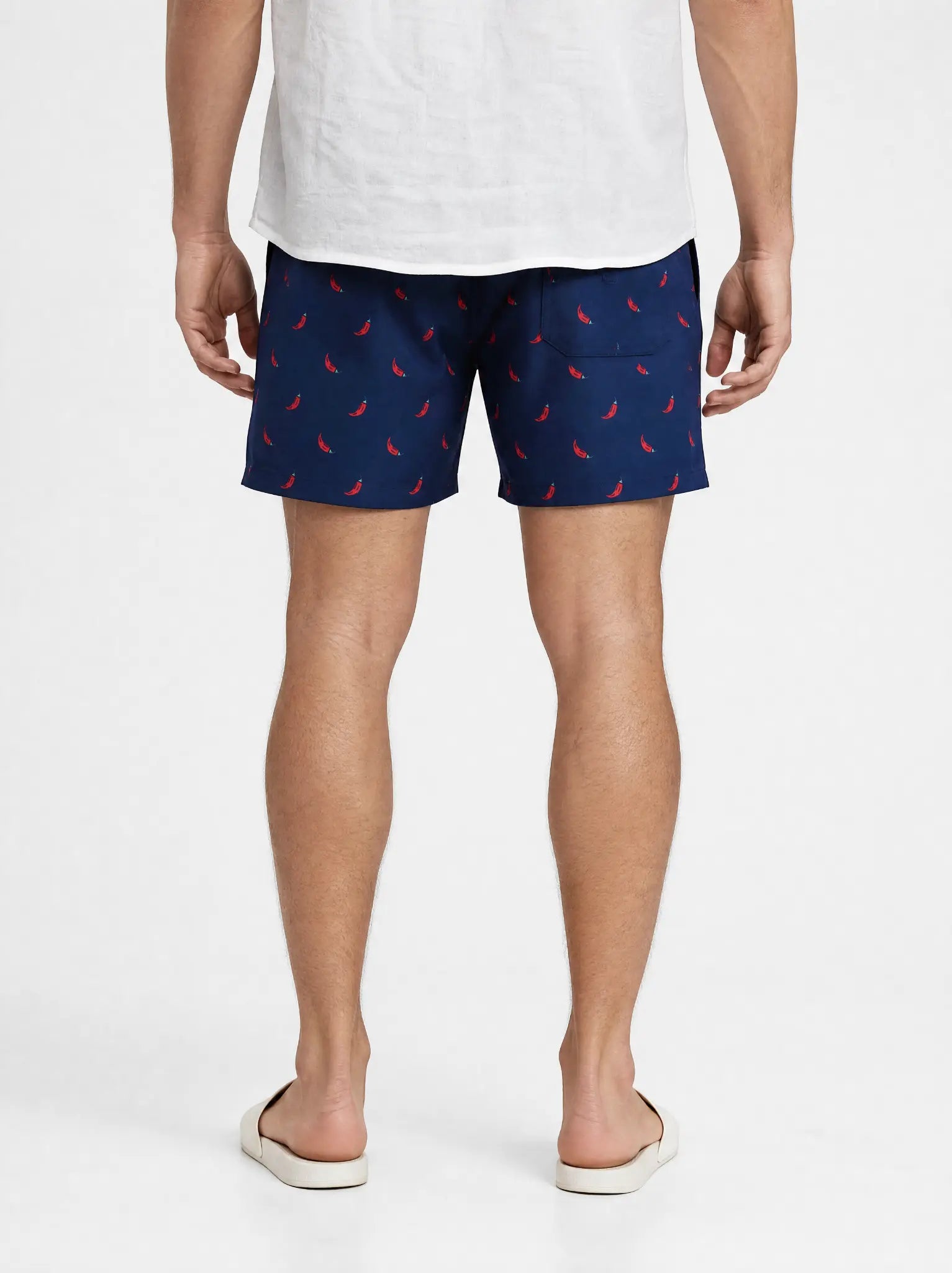 Herren Badeshorts mit Chilimuster Ansicht 2