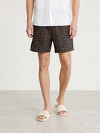 Herren Badeshorts mit geometrischem Monogramm