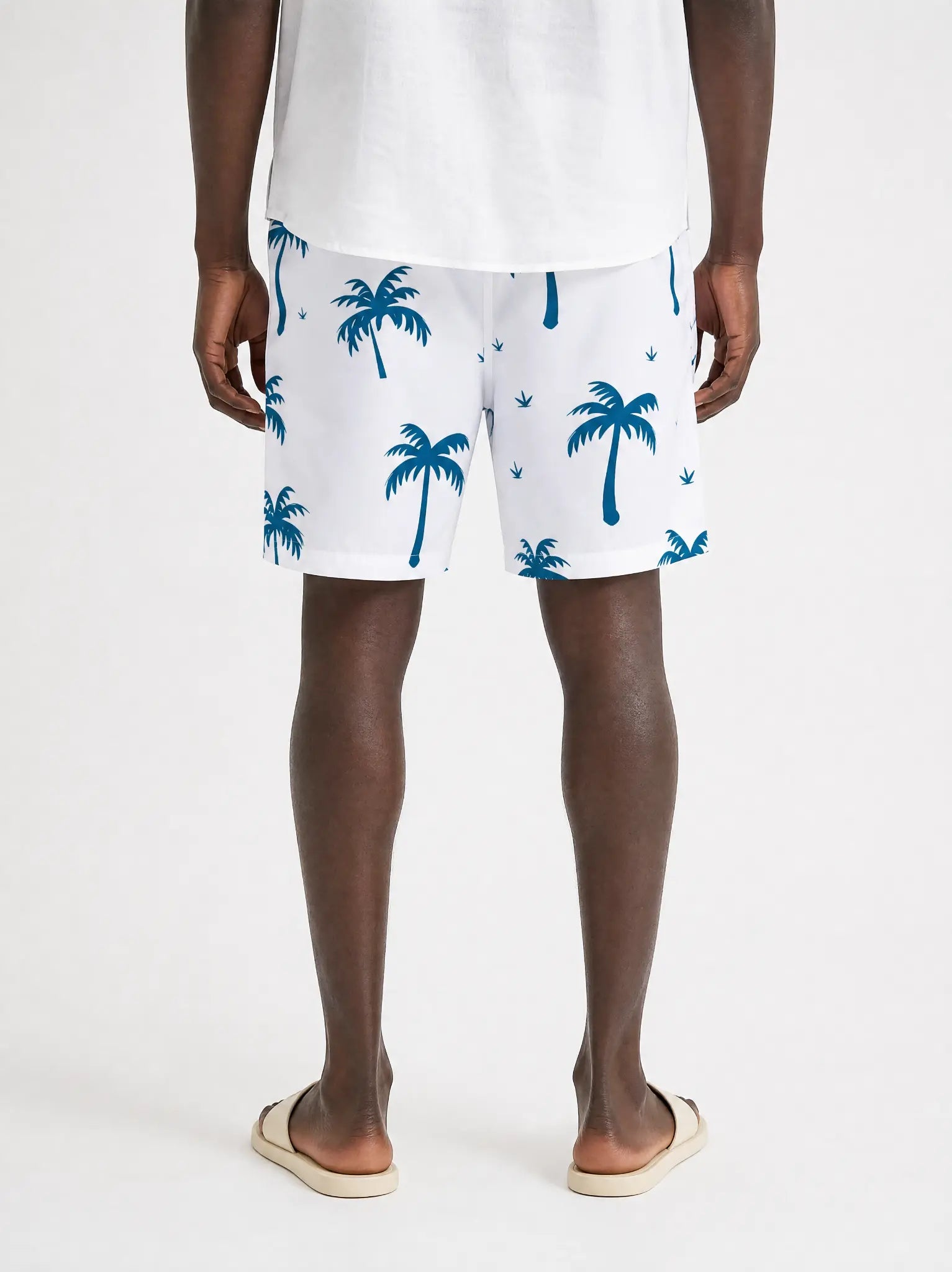 Herren Badeshorts tropisches Palmenmuster Ansicht 2