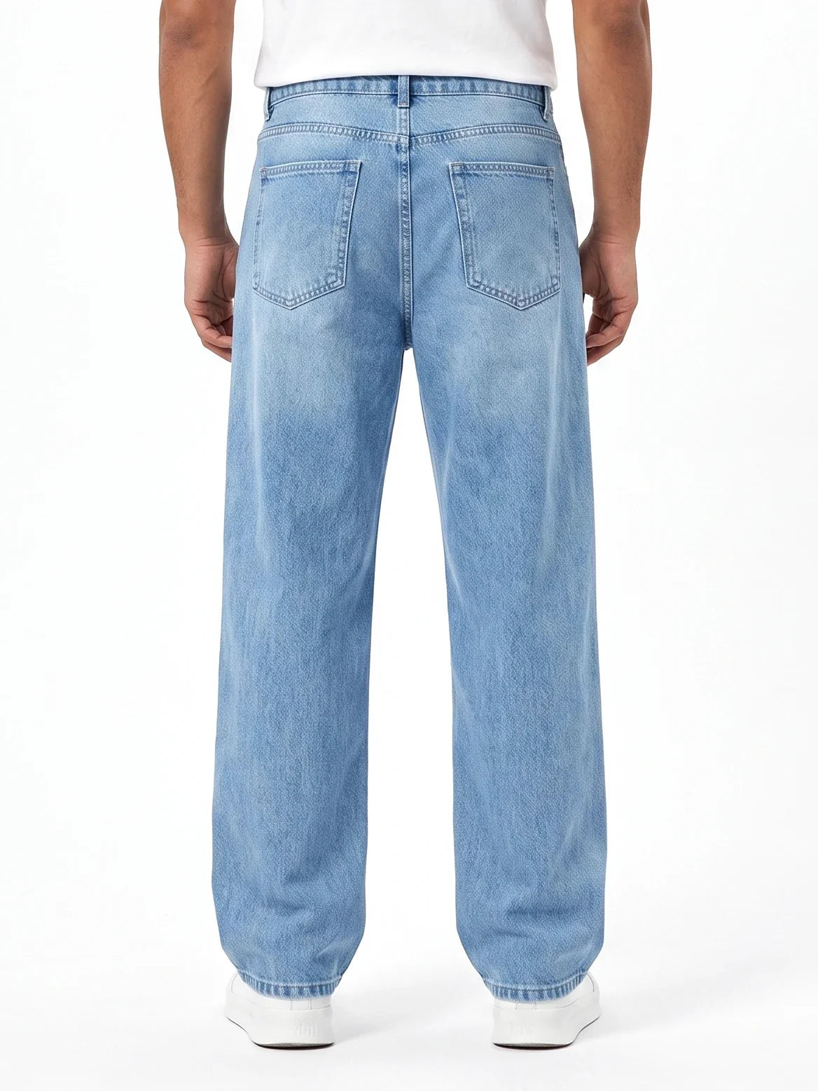 Herren Baggy Jeans mit Weiten Geraden Beinen – Ansicht 3