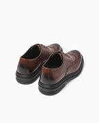 Herren Brogue Schnürschuhe mit Wingtip-Kappe, Braun – Rückansicht