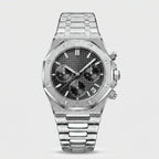 Herren Chronograph mit Achteckiger Lünette am Gliederarmband