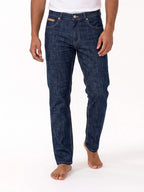 Herren Jeans mit Geradem Schnitt, Webstruktur und Kontrastnähten – Ansicht 2