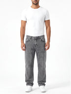 Herren Jeans mit Lockerem Schnitt, Geraden Beinen und Waschung