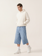 Herren Jeansshorts mit Weitem Schnitt in Kniehöhe – Ansicht 11