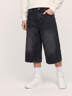 Herren Jeansshorts mit Weitem Schnitt in Kniehöhe – Ansicht 5