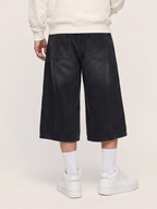 Herren Jeansshorts mit Weitem Schnitt in Kniehöhe – Ansicht 6