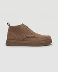 Herren Knöchelhohe Wildleder Sneaker mit Schnürung, Braun – Seitenansicht