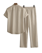 Herren Kurzarmhemd und Hose Set mit Geradem Schnitt