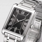 Herren Rechteckige Armbanduhr mit Römischen Ziffern am Gliederarmband – Ansicht 2
