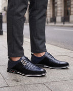 Herren Schnürhalbschuhe mit Steppmuster auf Sneakersohle – Ansicht 8