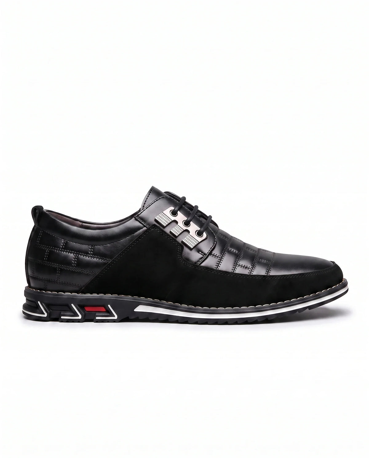 Herren Schnürhalbschuhe mit Steppmuster auf Sneakersohle – Ansicht 9