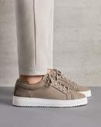 Herren Schnürsneaker in Wildleder-Optik mit Weißer Sohle – Ansicht 4